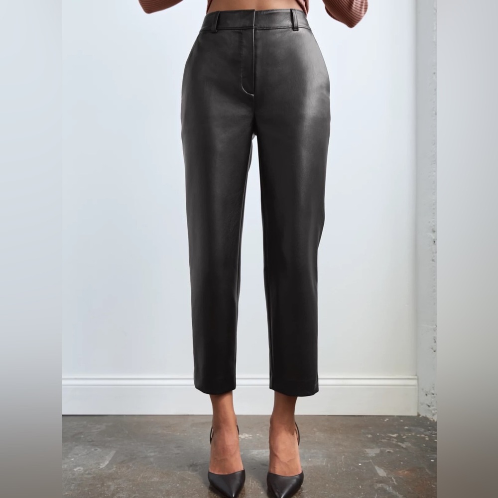 Aritzia Babaton Command Vegan Leather Cropped Pant